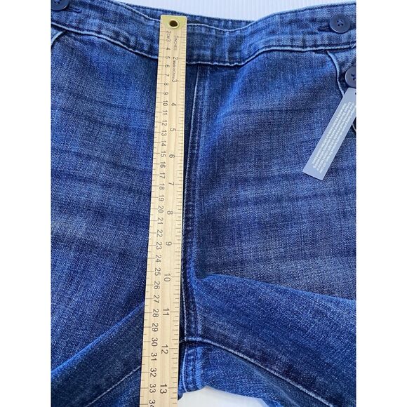 Talbots Women’s Wide Leg Jeans Size 8 (31x29.5) High Waist Sailor Side Zip - Picture 9 of 12